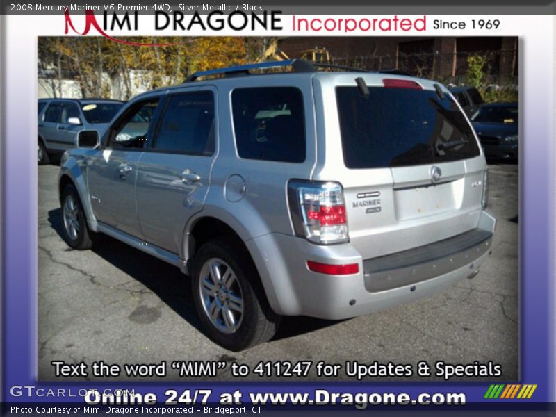Silver Metallic / Black 2008 Mercury Mariner V6 Premier 4WD
