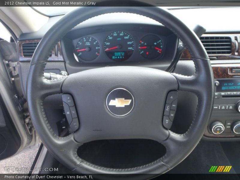 Gold Mist Metallic / Gray 2012 Chevrolet Impala LS