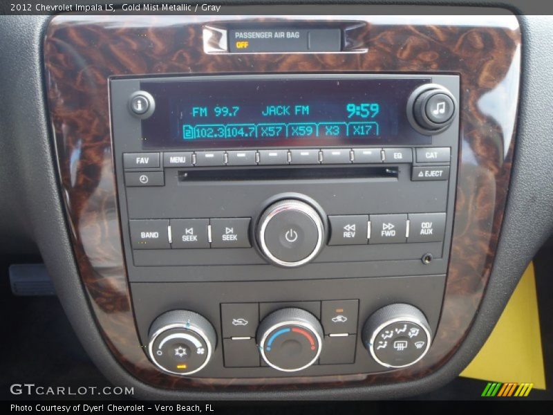 Gold Mist Metallic / Gray 2012 Chevrolet Impala LS