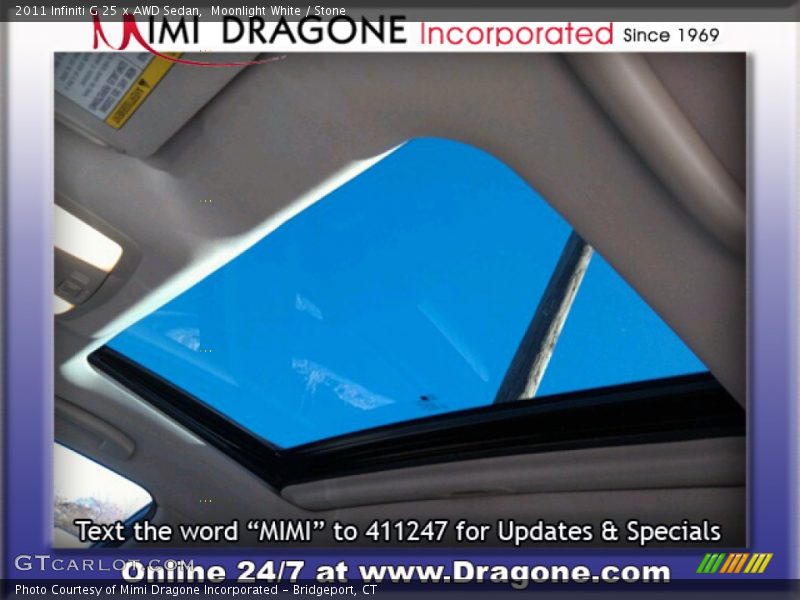 Moonlight White / Stone 2011 Infiniti G 25 x AWD Sedan