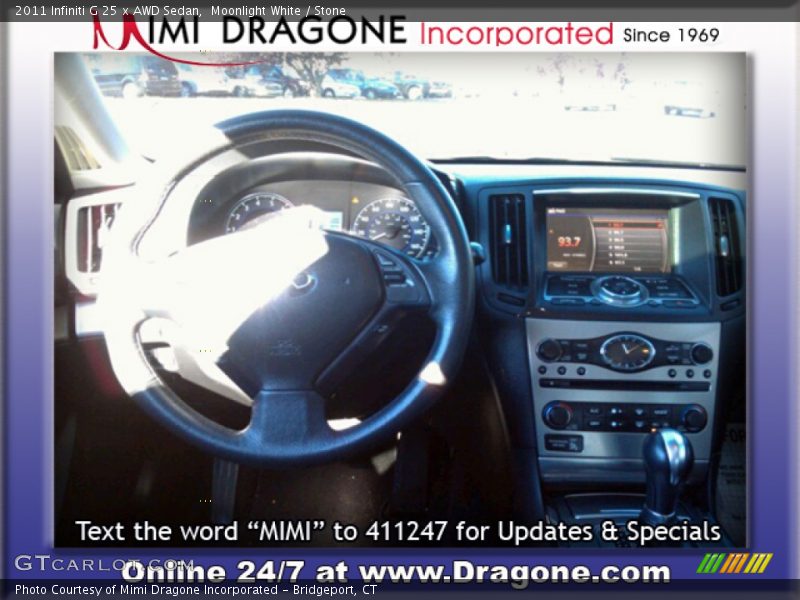 Moonlight White / Stone 2011 Infiniti G 25 x AWD Sedan