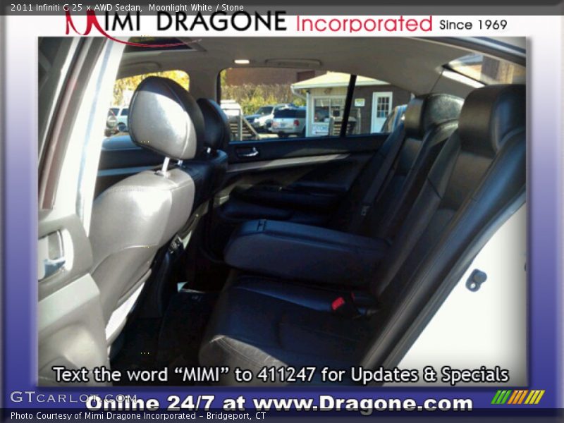 Moonlight White / Stone 2011 Infiniti G 25 x AWD Sedan