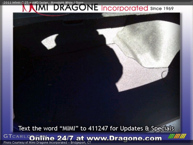 Moonlight White / Stone 2011 Infiniti G 25 x AWD Sedan