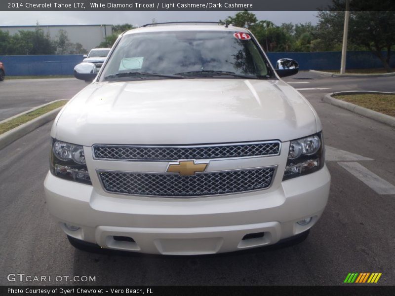 White Diamond Tricoat / Light Cashmere/Dark Cashmere 2014 Chevrolet Tahoe LTZ