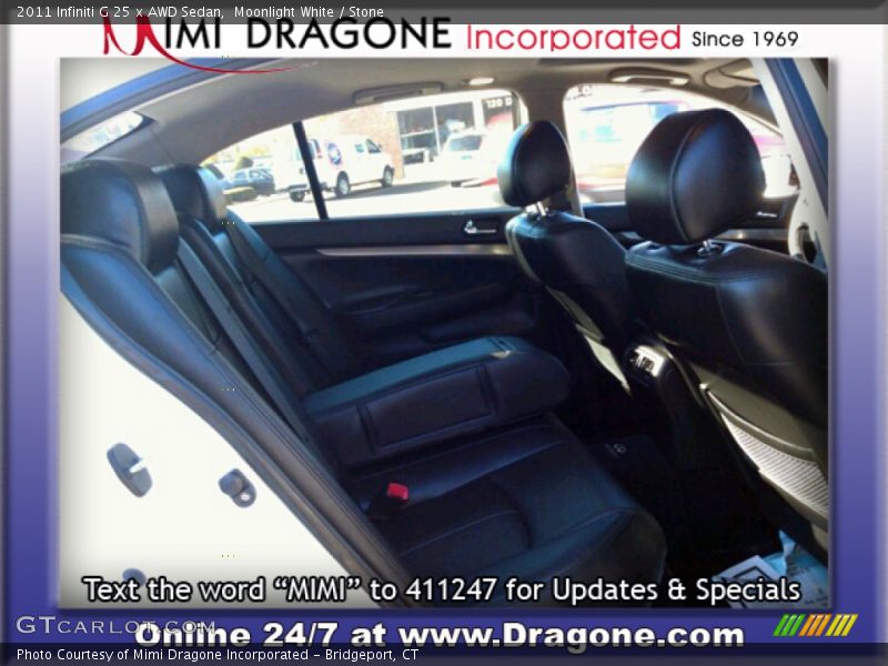 Moonlight White / Stone 2011 Infiniti G 25 x AWD Sedan