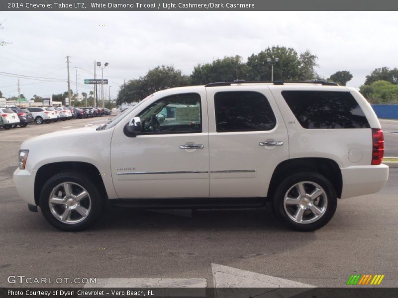 White Diamond Tricoat / Light Cashmere/Dark Cashmere 2014 Chevrolet Tahoe LTZ