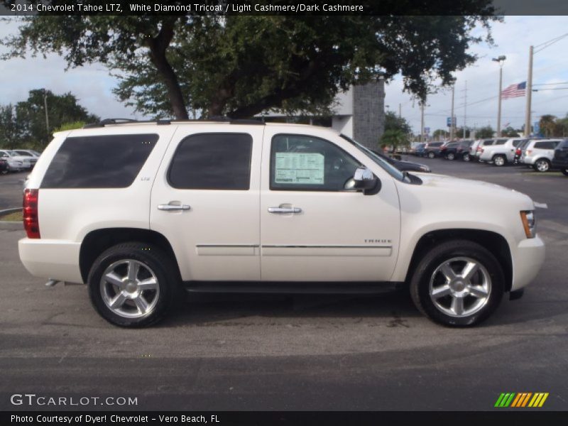 White Diamond Tricoat / Light Cashmere/Dark Cashmere 2014 Chevrolet Tahoe LTZ