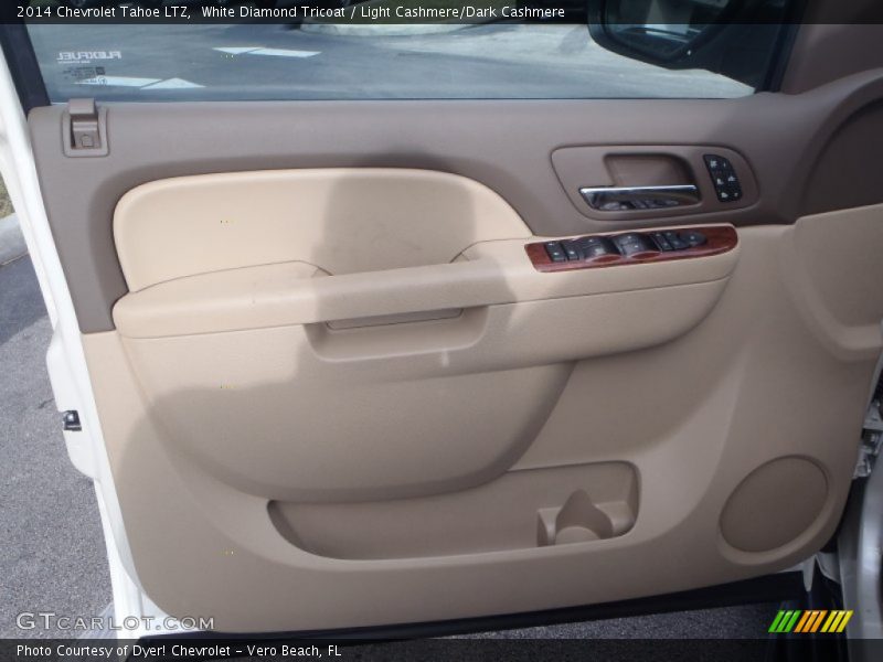White Diamond Tricoat / Light Cashmere/Dark Cashmere 2014 Chevrolet Tahoe LTZ