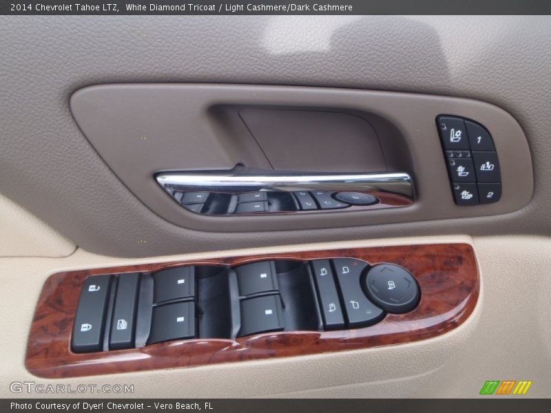 White Diamond Tricoat / Light Cashmere/Dark Cashmere 2014 Chevrolet Tahoe LTZ