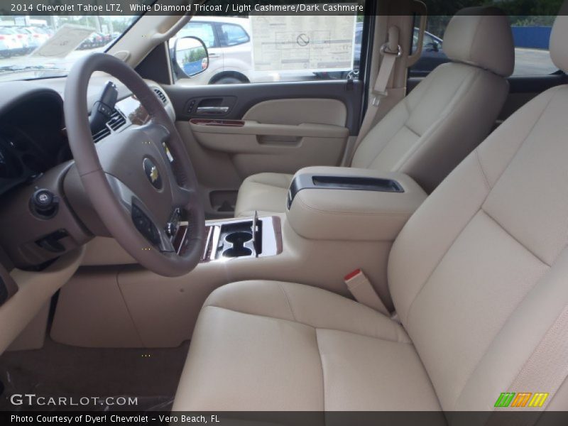White Diamond Tricoat / Light Cashmere/Dark Cashmere 2014 Chevrolet Tahoe LTZ