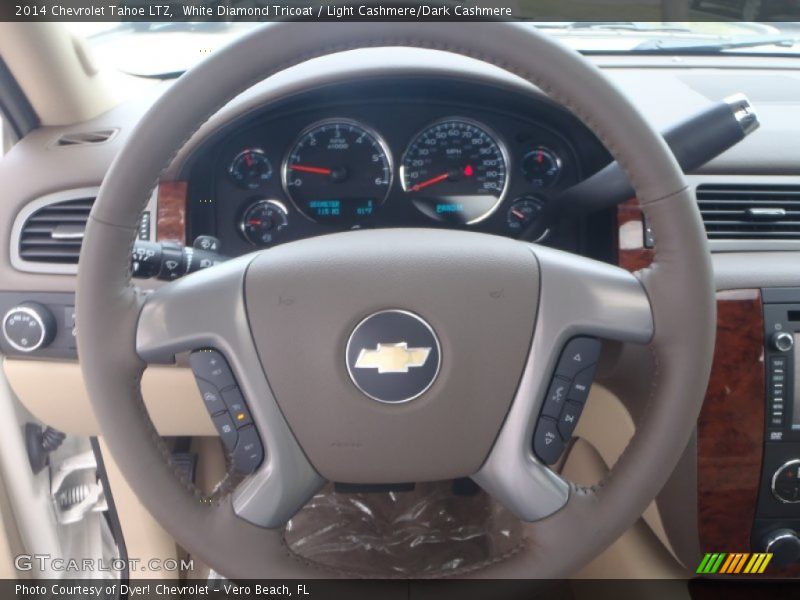 White Diamond Tricoat / Light Cashmere/Dark Cashmere 2014 Chevrolet Tahoe LTZ
