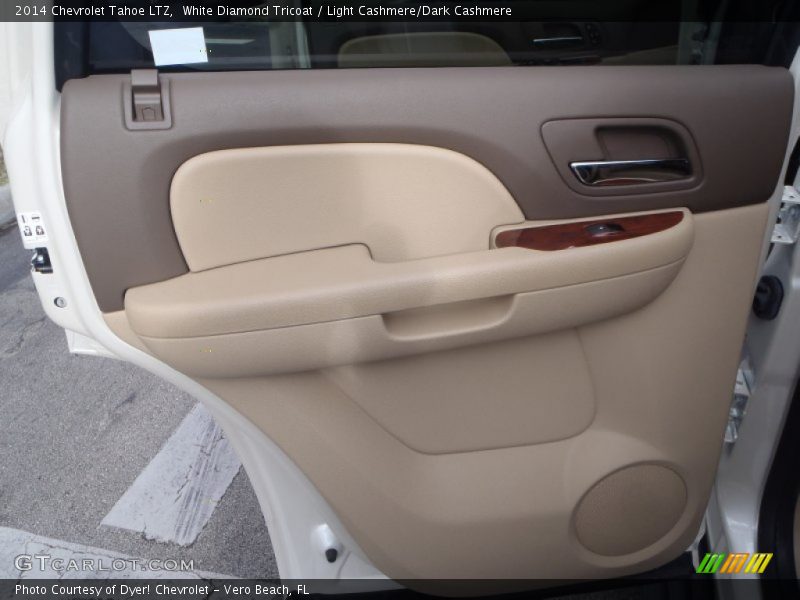 White Diamond Tricoat / Light Cashmere/Dark Cashmere 2014 Chevrolet Tahoe LTZ