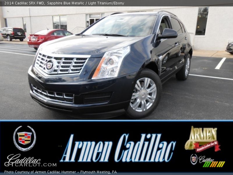 Sapphire Blue Metallic / Light Titanium/Ebony 2014 Cadillac SRX FWD