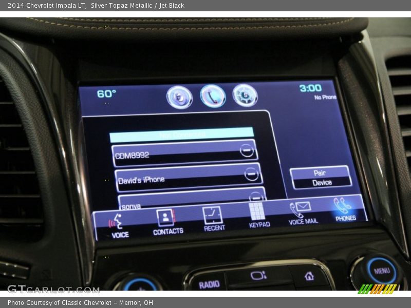 Silver Topaz Metallic / Jet Black 2014 Chevrolet Impala LT