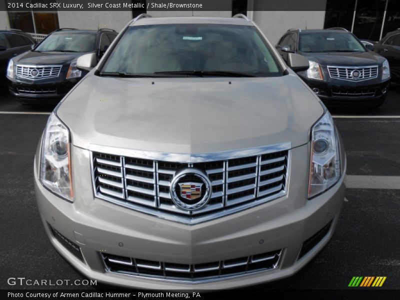 Silver Coast Metallic / Shale/Brownstone 2014 Cadillac SRX Luxury