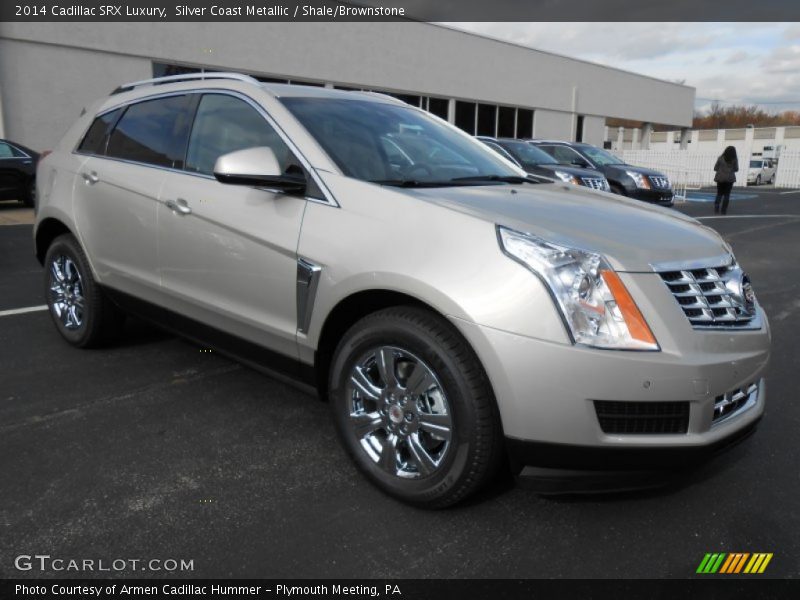 Silver Coast Metallic / Shale/Brownstone 2014 Cadillac SRX Luxury