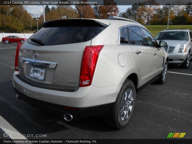 Silver Coast Metallic / Shale/Brownstone 2014 Cadillac SRX Luxury