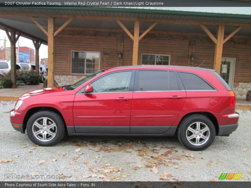 Inferno Red Crystal Pearl / Dark Khaki/Light Graystone 2007 Chrysler Pacifica Touring