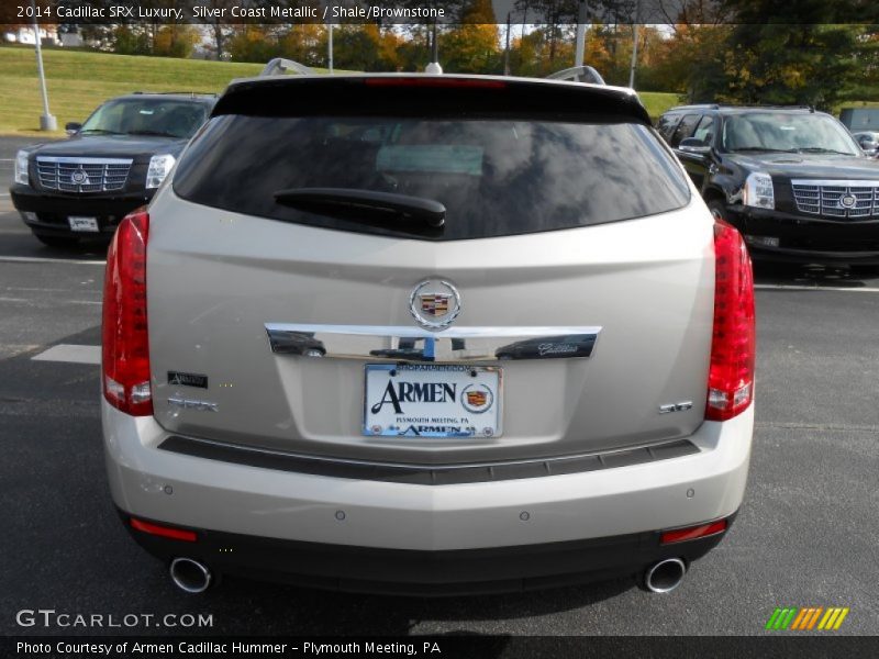 Silver Coast Metallic / Shale/Brownstone 2014 Cadillac SRX Luxury