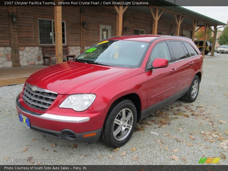 Inferno Red Crystal Pearl / Dark Khaki/Light Graystone 2007 Chrysler Pacifica Touring