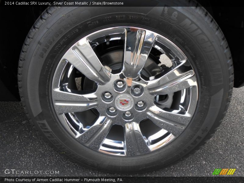 Silver Coast Metallic / Shale/Brownstone 2014 Cadillac SRX Luxury