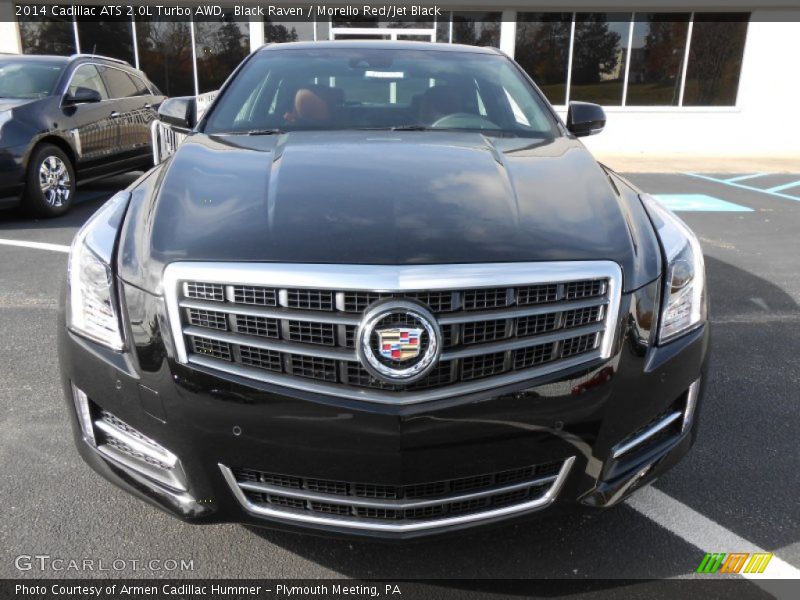 Black Raven / Morello Red/Jet Black 2014 Cadillac ATS 2.0L Turbo AWD