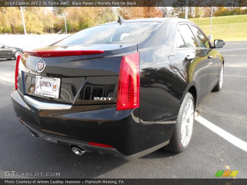 Black Raven / Morello Red/Jet Black 2014 Cadillac ATS 2.0L Turbo AWD