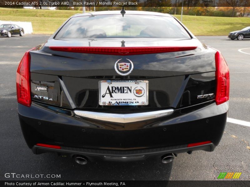 Black Raven / Morello Red/Jet Black 2014 Cadillac ATS 2.0L Turbo AWD