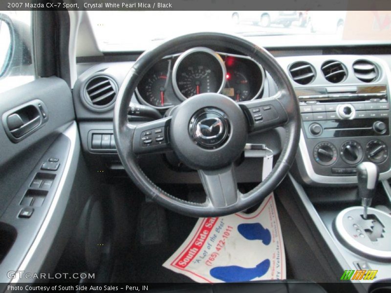 Crystal White Pearl Mica / Black 2007 Mazda CX-7 Sport