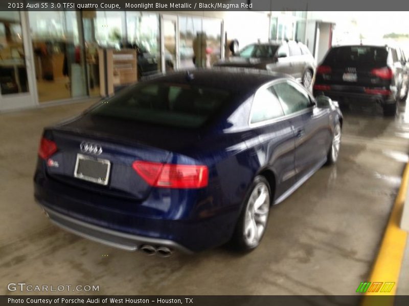 Moonlight Blue Metallic / Black/Magma Red 2013 Audi S5 3.0 TFSI quattro Coupe