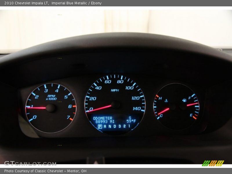 Imperial Blue Metallic / Ebony 2010 Chevrolet Impala LT