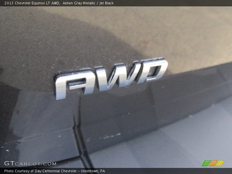 Ashen Gray Metallic / Jet Black 2013 Chevrolet Equinox LT AWD