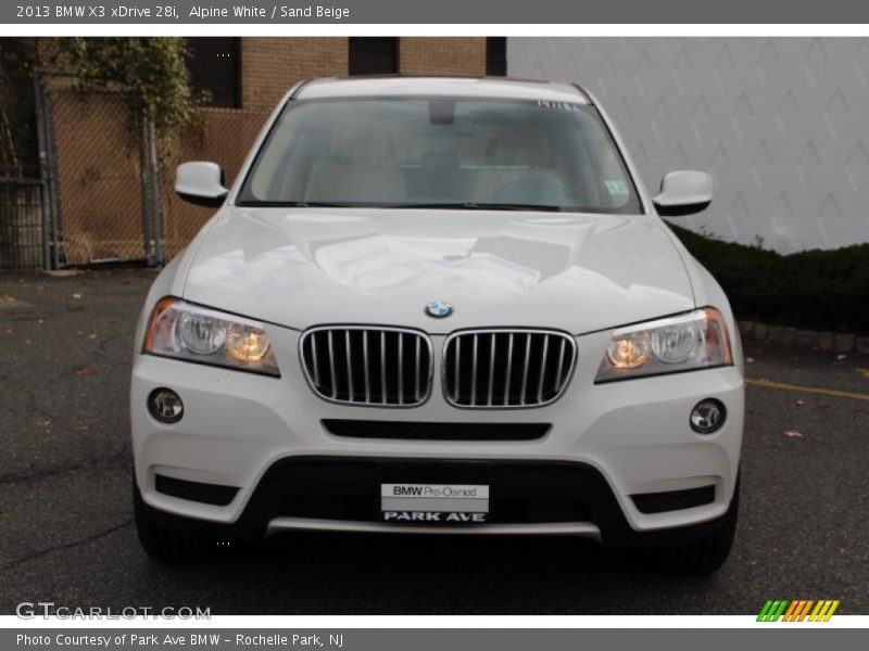 Alpine White / Sand Beige 2013 BMW X3 xDrive 28i