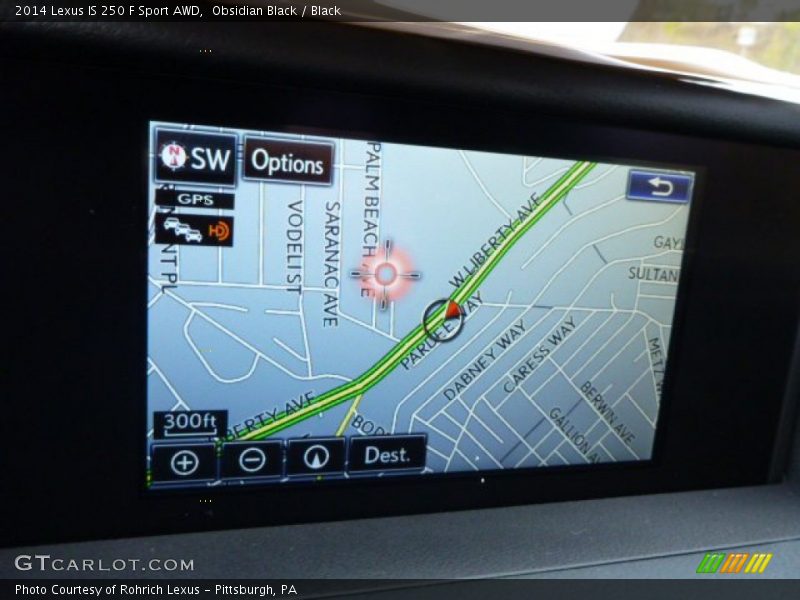 Navigation of 2014 IS 250 F Sport AWD