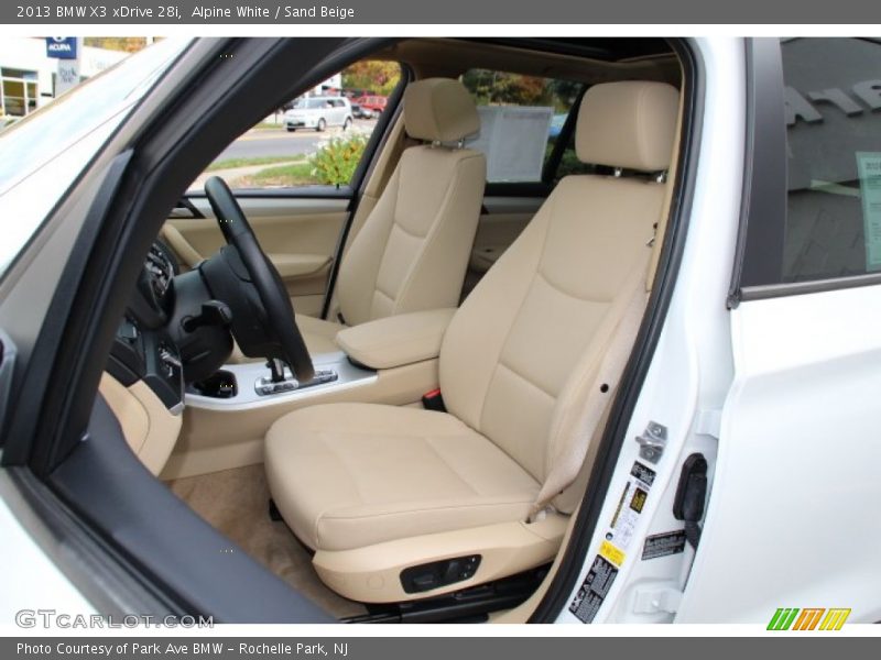 Alpine White / Sand Beige 2013 BMW X3 xDrive 28i