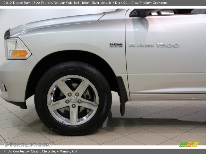 Bright Silver Metallic / Dark Slate Gray/Medium Graystone 2012 Dodge Ram 1500 Express Regular Cab 4x4