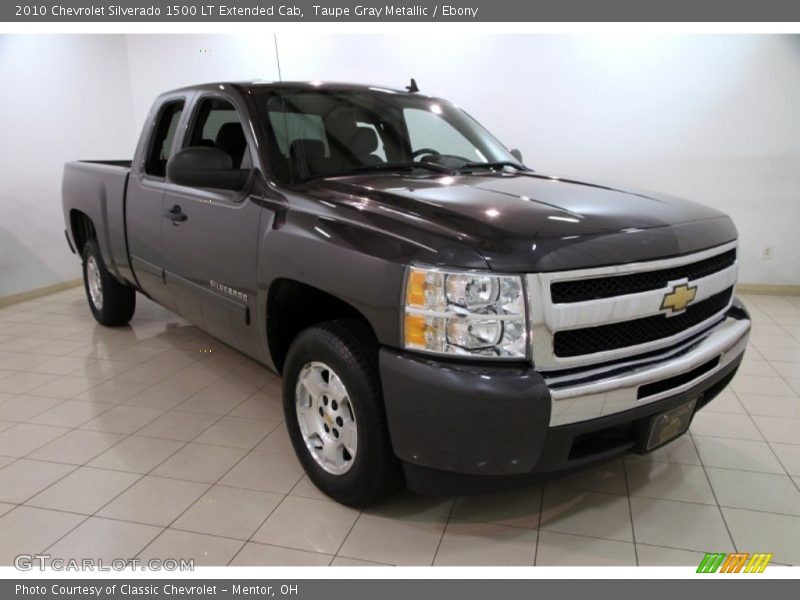 Taupe Gray Metallic / Ebony 2010 Chevrolet Silverado 1500 LT Extended Cab