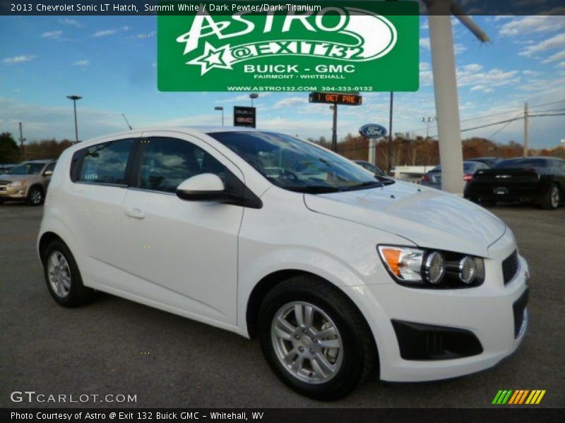 Summit White / Dark Pewter/Dark Titanium 2013 Chevrolet Sonic LT Hatch
