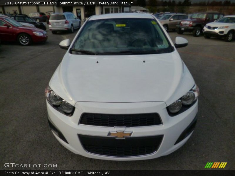 Summit White / Dark Pewter/Dark Titanium 2013 Chevrolet Sonic LT Hatch