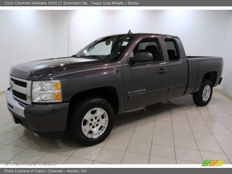 Taupe Gray Metallic / Ebony 2010 Chevrolet Silverado 1500 LT Extended Cab