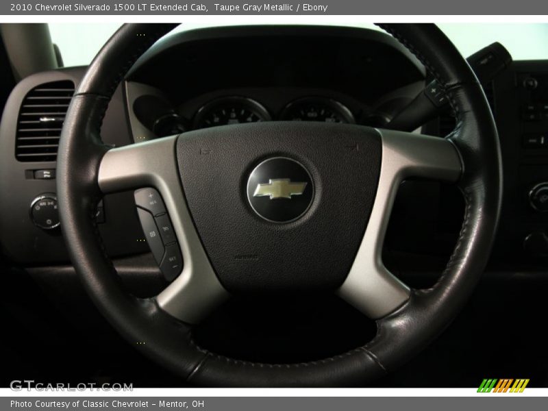 Taupe Gray Metallic / Ebony 2010 Chevrolet Silverado 1500 LT Extended Cab