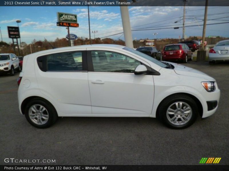 Summit White / Dark Pewter/Dark Titanium 2013 Chevrolet Sonic LT Hatch