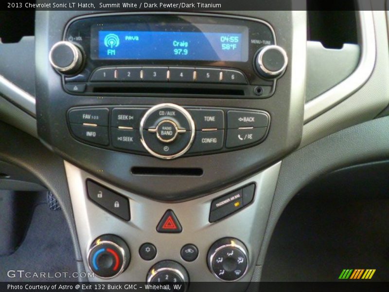 Summit White / Dark Pewter/Dark Titanium 2013 Chevrolet Sonic LT Hatch