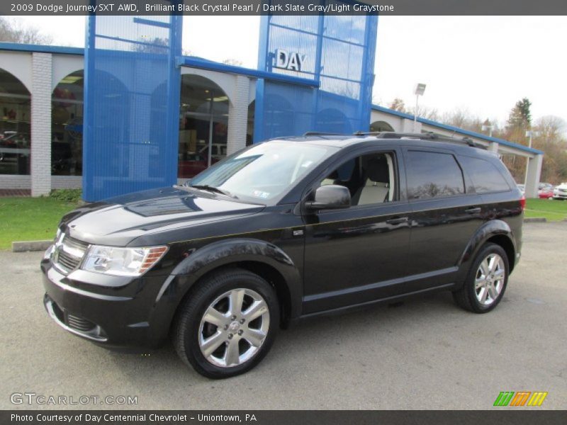 Brilliant Black Crystal Pearl / Dark Slate Gray/Light Graystone 2009 Dodge Journey SXT AWD