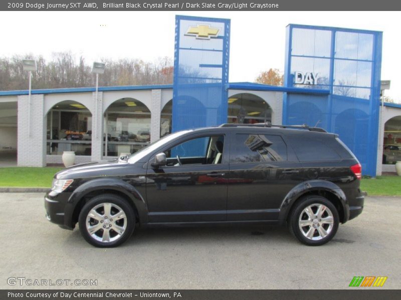 Brilliant Black Crystal Pearl / Dark Slate Gray/Light Graystone 2009 Dodge Journey SXT AWD