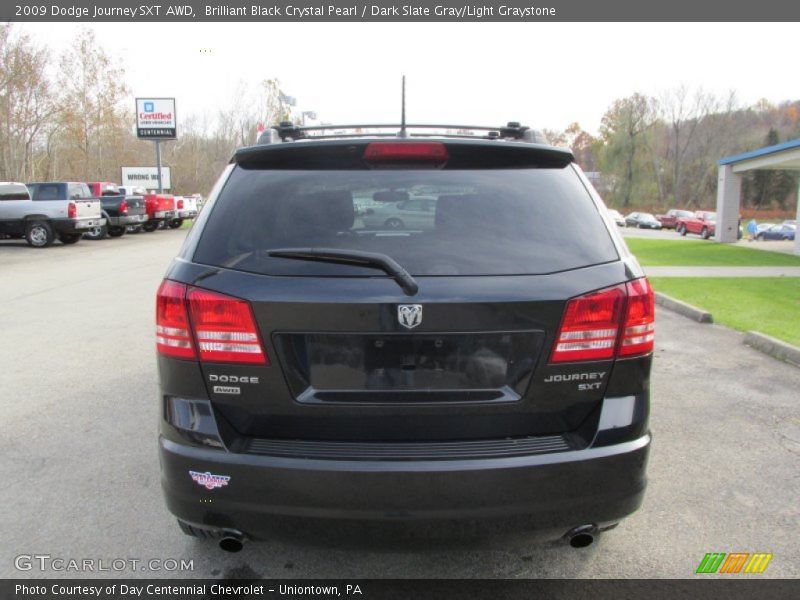 Brilliant Black Crystal Pearl / Dark Slate Gray/Light Graystone 2009 Dodge Journey SXT AWD