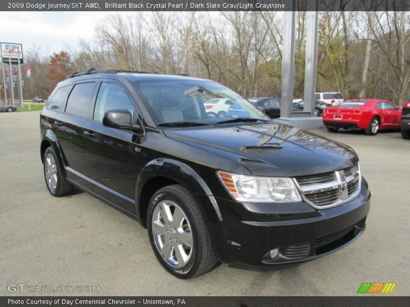 Brilliant Black Crystal Pearl / Dark Slate Gray/Light Graystone 2009 Dodge Journey SXT AWD