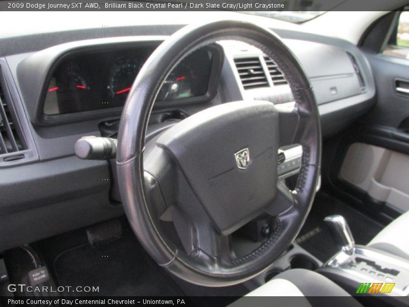 Brilliant Black Crystal Pearl / Dark Slate Gray/Light Graystone 2009 Dodge Journey SXT AWD