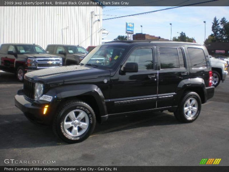 Brilliant Black Crystal Pearl / Dark Slate Gray 2009 Jeep Liberty Sport 4x4