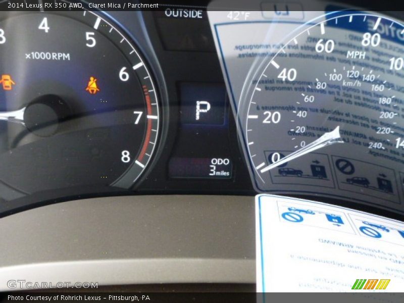 Claret Mica / Parchment 2014 Lexus RX 350 AWD